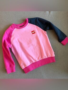Lego Pink & Dark Colorblock Raglan Sweatshirt